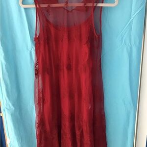 Blueh ciel red sleeveless mini dress